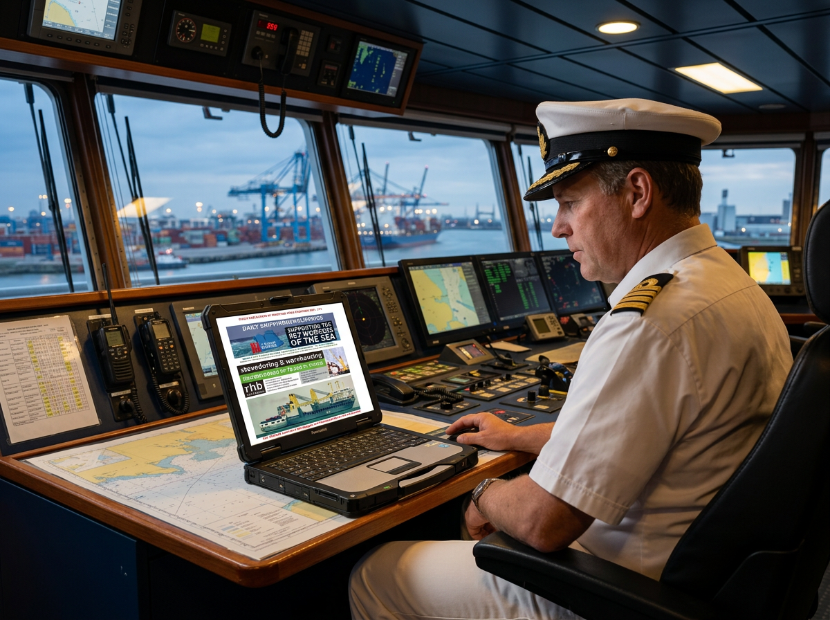Vessel passing through the Maasmond shipping area